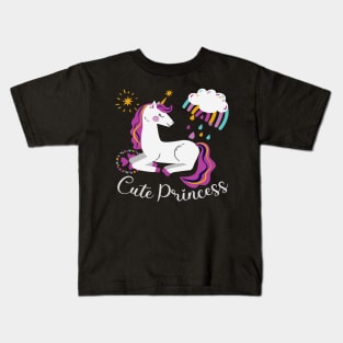 Cool Unicorn Design - Cute Princess Kids T-Shirt